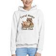 Bookish Feral Moms Book Club Raccoon Mother's Day Bookworm Graphic Youth Hoodie Bookish Feral Moms Book Club Raccoon Mother's Day Bookworm Graphic Youth Hoodie