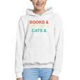 Books Coffee Cats Social Justice Graphic Youth Hoodie Books Coffee Cats Social Justice Graphic Youth Hoodie