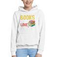 Books Are My Love Language Stack Graphic Youth Hoodie