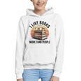 I Like Books More Than People Glasses Graphic Youth Hoodie I Like Books More Than People Glasses Graphic Youth Hoodie