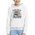 Books Are My Therapy Bookworm Reading Graphic Youth Hoodie Books Are My Therapy Bookworm Reading Graphic Youth Hoodie