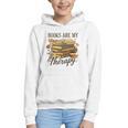 Books Are My Therapy Vintage Book Lover Daisy Art Graphic Youth Hoodie Books Are My Therapy Vintage Book Lover Daisy Art Graphic Youth Hoodie