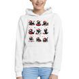 Cat Reading Books Lover Christmas Cat Lover Xmas Graphic Youth Hoodie