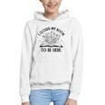 I Closed My Book To Be Here Book Lover Floral Reading Woman Graphic Youth Hoodie