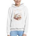 Coffee Cats & Books Cute Cat Book Lover Reading Graphic Youth Hoodie Coffee Cats & Books Cute Cat Book Lover Reading Graphic Youth Hoodie