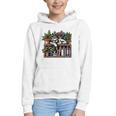 Cosy Sloth In Bookshelf With Plants Graphic Youth Hoodie Cosy Sloth In Bookshelf With Plants Graphic Youth Hoodie