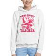 Cupid's Favorite Teacher Valentines Day Heart Book Lover Graphic Youth Hoodie