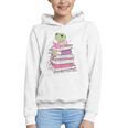 Cute Book Lover Frog Pretty Girls Read Books Kawaii Reading Graphic Youth Hoodie Cute Book Lover Frog Pretty Girls Read Books Kawaii Reading Graphic Youth Hoodie