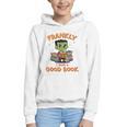 Cute Halloween Teacher Librarian Frankenstein Reading Books Graphic Youth Hoodie