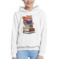 Cute Kawaii Kids Reading Books Glasses Red Panda Lover Graphic Youth Hoodie Cute Kawaii Kids Reading Books Glasses Red Panda Lover Graphic Youth Hoodie
