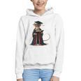 Cute Mouse Reading Book Graduation Graphic Youth Hoodie