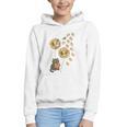 Cute Reading Cat With Kitten Dandelion Flowers Book Lover Graphic Youth Hoodie Cute Reading Cat With Kitten Dandelion Flowers Book Lover Graphic Youth Hoodie