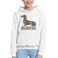 Dachshund Dog Dachshund Decor Books Nerds Dachshund Graphic Youth Hoodie