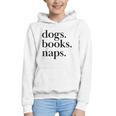 Dogs Books Naps Lovers Graphic Youth Hoodie Dogs Books Naps Lovers Graphic Youth Hoodie