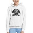 Dragon Reading Book Bookworm Books Dragon Learning Graphic Youth Hoodie
