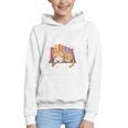 Easily Distracted By Cats And Books Cute Cat Sleeping Girls Graphic Youth Hoodie