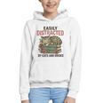 Easily Distracted By Cats And Books Vintage Graphic Youth Hoodie Easily Distracted By Cats And Books Vintage Graphic Youth Hoodie