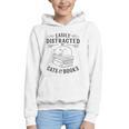 Easily Distracted By Cats And Books For Women Graphic Youth Hoodie