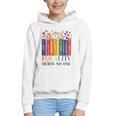 Equality Hurts No One LGBTQ Pride Books And Flowers Graphic Youth Hoodie