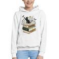Fantasy Drama Tragedy Cat Book Lover Reading Humor Graphic Youth Hoodie