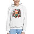 Gingerbread Reading Book Lovers Christmas Bookworm Librarian Premium Graphic Youth Hoodie