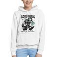 Good Girls Read Spicy Skeleton Book Club Graphic Youth Hoodie