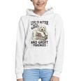 Great Pyrenees Dog Breed Life Is Better With Books And Great Graphic Youth Hoodie Great Pyrenees Dog Breed Life Is Better With Books And Great Graphic Youth Hoodie
