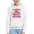 Groovy All Booked For Valentines Books Pink Coquette Bow Graphic Youth Hoodie