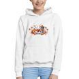 Halloween Book Lover Ghost Witch Books & Pumpkins Graphic Youth Hoodie