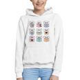 Halloween Ghosts Reading Books Pattern Spooky Kawaii Anime Graphic Youth Hoodie