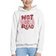 Hot Girls Read Book Lover Feminist Reader Premium Tri-Blend Graphic Youth Hoodie