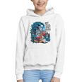 Hot Tea & Spicy Books Skeleton Reader Graphic Youth Hoodie Hot Tea & Spicy Books Skeleton Reader Graphic Youth Hoodie