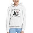 Life Better With 2 Cats Books Kitten Kitty Women Girls Kids Graphic Youth Hoodie