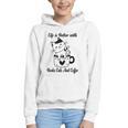 Life Is Better With Books Cats And Coffee Shirt Graphic Youth Hoodie Life Is Better With Books Cats And Coffee Shirt Graphic Youth Hoodie