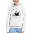 Life Is Better With Tea Cats And Books Cat Sayings Graphic Youth Hoodie