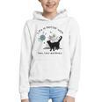 Life Is Better With Yarn Cats And Books Graphic Youth Hoodie