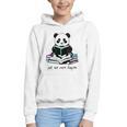 Panda Reading Chapter Books Graphic Youth Hoodie