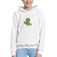 Professional Bookworm Reading Lover Cute Worm Glasses Book Graphic Youth Hoodie