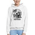 Raccoon Reading Books Summer Humor Trash Reader Graphic Youth Hoodie