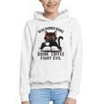 Read Banned Books Drink Coffee Fight Evil Retro Cat Graphic Youth Hoodie Read Banned Books Drink Coffee Fight Evil Retro Cat Graphic Youth Hoodie