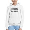 Read Books Lift Weights Fight Fascists Premium Tri-Blend Graphic Youth Hoodie Read Books Lift Weights Fight Fascists Premium Tri-Blend Graphic Youth Hoodie
