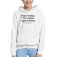 Read Books Lift Weights Fight Fascists Vintage Graphic Youth Hoodie Read Books Lift Weights Fight Fascists Vintage Graphic Youth Hoodie