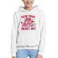 Read Your Heart Out Teacher Valentine Reading Book Lover Graphic Youth Hoodie