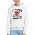 Read Your Heart Out Teacher Valentines Book Lover Graphic Youth Hoodie Read Your Heart Out Teacher Valentines Book Lover Graphic Youth Hoodie
