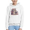 Reading A Book Per Day Keeps Reality Away Skeleton Books Graphic Youth Hoodie Reading A Book Per Day Keeps Reality Away Skeleton Books Graphic Youth Hoodie