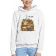 Reading Books Librarian Reader Nerd I'm Ok Teacher School Graphic Youth Hoodie