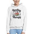 Reading Is My Therapy Book Lover Bookworm Graphic Youth Hoodie Reading Is My Therapy Book Lover Bookworm Graphic Youth Hoodie