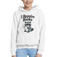 I Require Books Raccoon Reading For Book Lovers Graphic Youth Hoodie