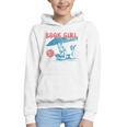 Retro Book Girl Summer Beach Vacation For Book Lover Graphic Youth Hoodie