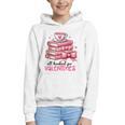 Retro Groovy Valentine Men Women Kid Tees By Emily All Booked For Valentines Book Reading Bookworm Nerdy Graphic Youth Hoodie
